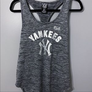 VS PINK NEW YORK YANKEES RACERBACK TANK TOP